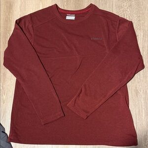 Columbia Men's Long-Sleeve Crew Neck Shirt - Burgundy